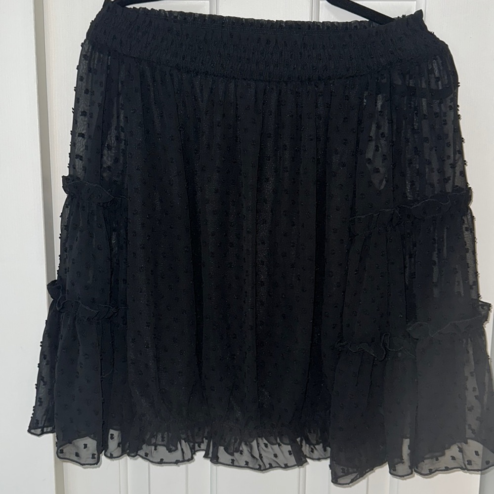 Off Shoulder Black Sheer Bell Sleeve Top